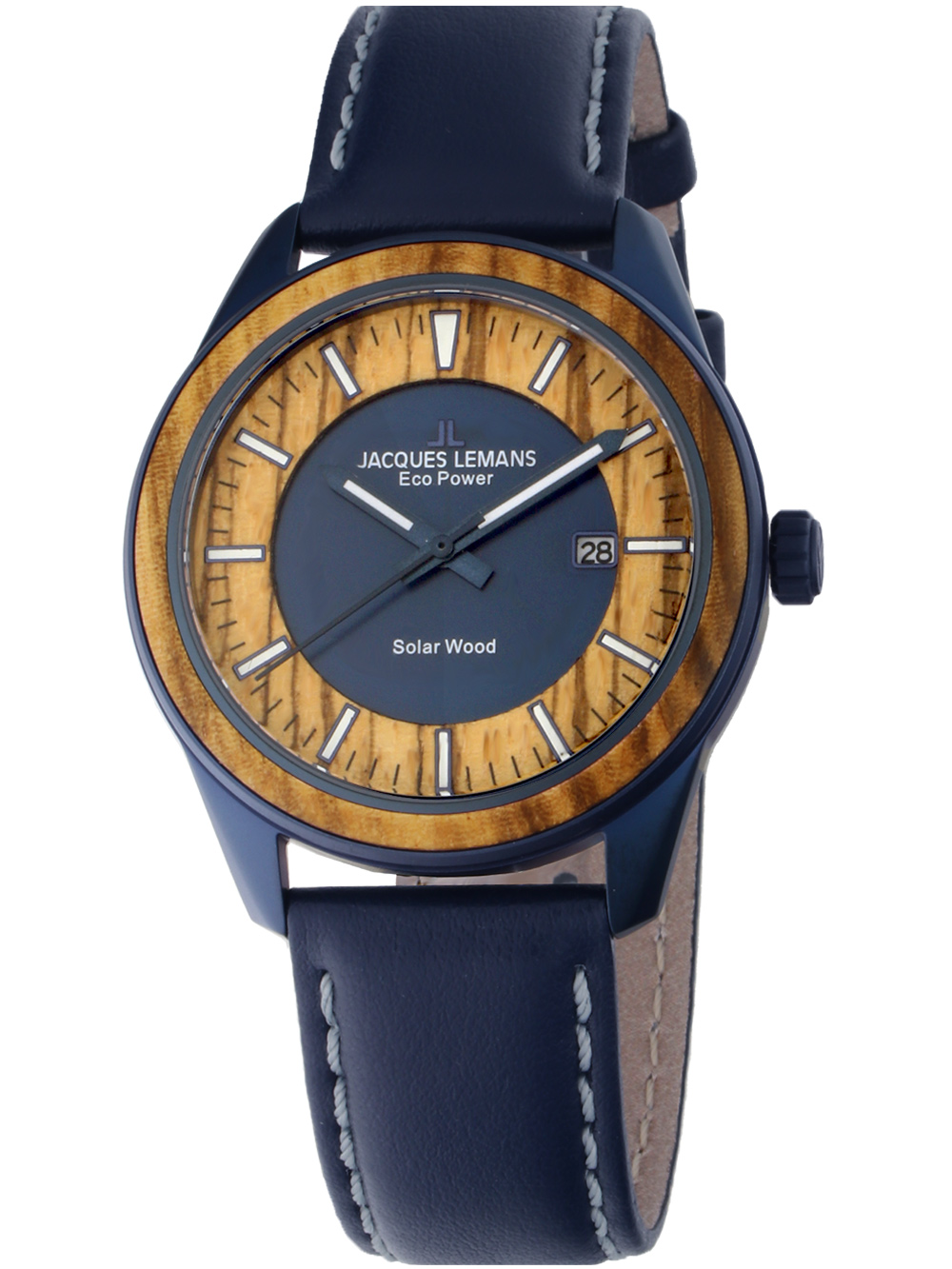 Jacques Lemans 1-2116K Eco-Power heren solar herenhorloge 40 mm - Afbeelding 2