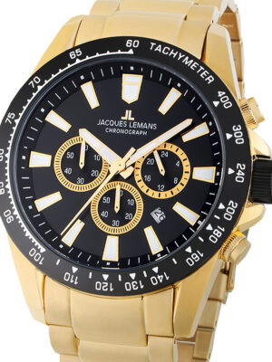 Jacques Lemans 1-2140I Liverpool chronograaf herenhorloge 48 mm 10ATM