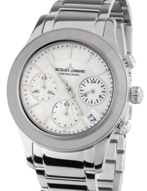 Jacques Lemans 1-2151F Venetië dameshorloge chronograaf 38 mm 5ATM