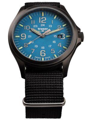 Traser H3 108647 P67 Officer GunMetal Hemelsblauw Heren 42 mm 10ATM