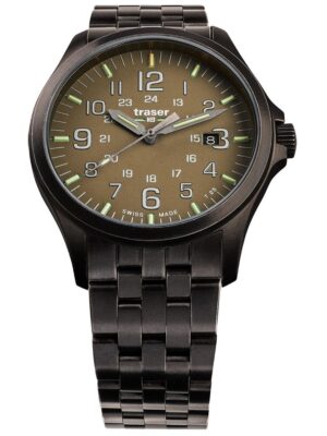 Traser H3 108738 P67 Officer GunMetal Khaki Heren 42 mm 10ATM