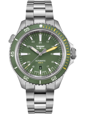 Traser H3 110325 P67 Diver automatische groene speciale set herenhorloge 46 mm 50ATM