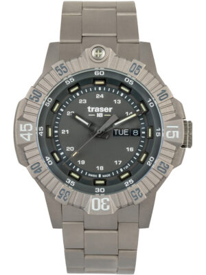 Traser H3 110666 tactisch grijs titanium herenhorloge 46 mm 20ATM