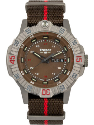 Traser H3 110669 tactisch bruin titanium herenhorloge 46 mm 20ATM