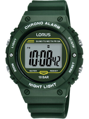 Lorus R2309PX9 digitaal herenhorloge 40 mm 10ATM