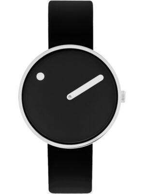 PICTO 34070-4114 dameshorloge zwart en staal 34 mm 5ATM