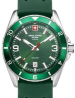 Swiss Alpine Military 7034.1834 herenhorloge Sierra zilvergroen 42 mm 10ATM