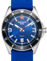 Swiss Alpine Military 7034.1836 herenhorloge Sierra zilverblauw 42 mm 10ATM