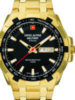 Zwitserse Alpenmilitair 7043.1117 Dag-Datum 42 mm 10ATM