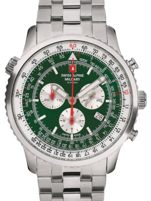 Swiss Alpine Military 7078.9134 chronograaf herenhorloge 45 mm 10ATM