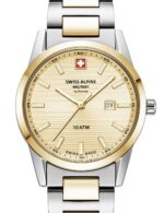 Swiss Alpine Military 7767.1141 dameshorloge Argos tweekleurig goud 34 mm 10ATM
