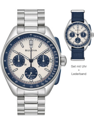 Bulova 98K112 Maanpiloot speciale bewerking. Chronograaf herenhorloge 44 mm 5ATM