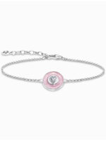 Thomas Sabo A2143-691-9-L19V Zilveren armband met. roze hanger