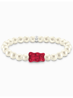 Thomas Sabo A2154-017-10-L15 Goudbears Parelarmband rood 15 cm