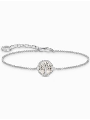 Thomas Sabo A2160-007-21-L19V Zilveren armband met. boom van liefde hanger