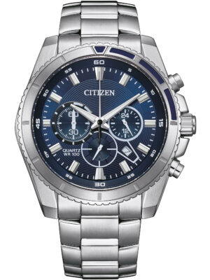 Citizen AN8201-57L quartz chronograaf herenhorloge 44 mm