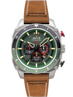 AVI-8 AV-4100-01 Herenhorloge Hawker Hunter dubbele tijd chronograaf 43 mm 5ATM