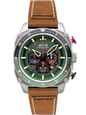 AVI-8 AV-4100-01 Herenhorloge Hawker Hunter dubbele tijd chronograaf 43 mm 5ATM