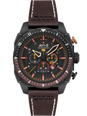 AVI-8 AV-4100-08 Herenhorloge Hawker Hunter dubbele tijd chronograaf 43 mm 5ATM