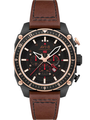 AVI-8 AV-4100-09 Herenhorloge Hawker Hunter dubbele tijd chronograaf 43 mm 5ATM