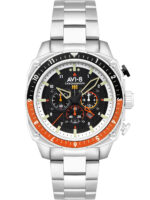AVI-8 AV-4100-11 herenhorloge Hawker Hunter dubbele tijd chronograaf 43 mm 5ATM