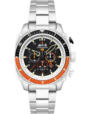 AVI-8 AV-4100-11 herenhorloge Hawker Hunter dubbele tijd chronograaf 43 mm 5ATM
