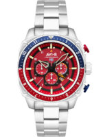 AVI-8 AV-4100-22 herenhorloge Hawker Hunter dubbele tijd chronograaf 43 mm 5ATM