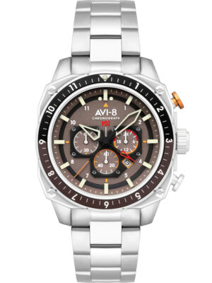 AVI-8 AV-4100-33 herenhorloge Hawker Hunter dubbele tijd chronograaf 43 mm 5ATM