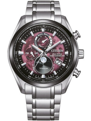 Citizen BY1018-80X Eco-Drive Moonphase titanium radiogestuurd herenhorloge
