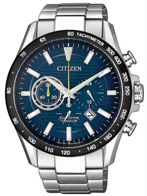 Citizen CA4444-82L Eco-Drive titanium chronograaf 43 mm 10ATM
