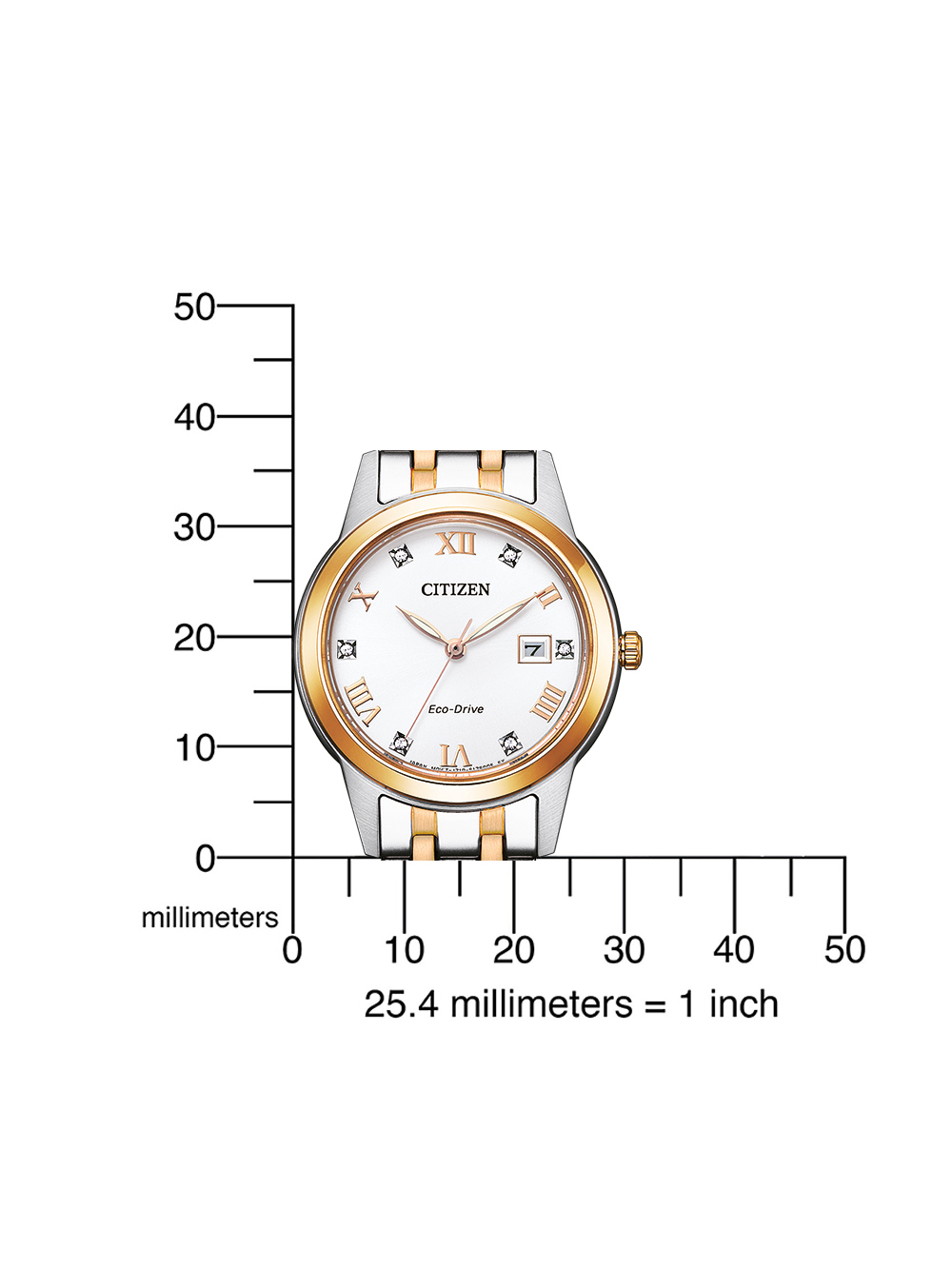 Citizen FE1246-85A Eco-drive Elegance dameshorloge 30 mm 3ATM - Afbeelding 4