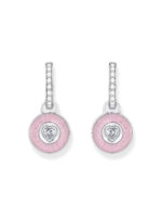 Thomas Sabo CR723-691-9 Zilveren oorringen met. roze hanger & zirkonia
