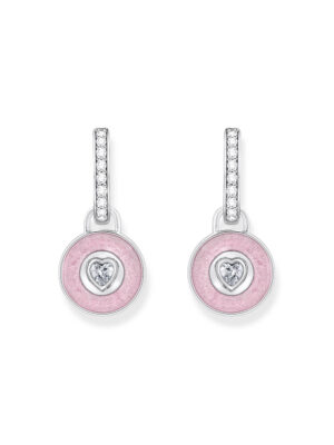 Thomas Sabo CR723-691-9 Zilveren oorringen met. roze hanger & zirkonia