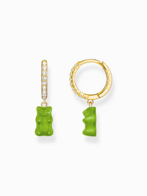Thomas Sabo CR726-414-6 Gouden enkele oorringen met. groene Goudberen