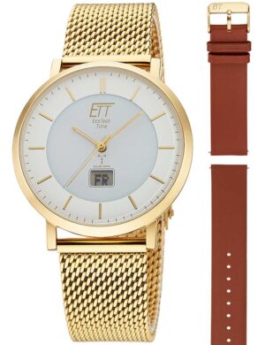ETT Eco Tech Time EGS-11623-11MS Herenhorloge Atacama Zonne-energie Radiogestuurd 40 mm 5ATM