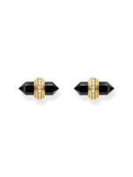 Thomas Sabo H2281-177-11 Gouden oorknopjes m. zwarte onyx