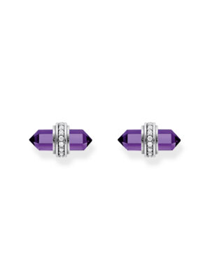 Thomas Sabo H2281-643-13 Zilveren oorknopjes m. violette onyx