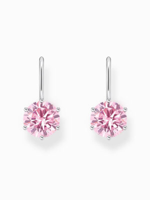 Thomas Sabo H2287-051-9 Zilveren bungeloorbellen m. roze zirkonia