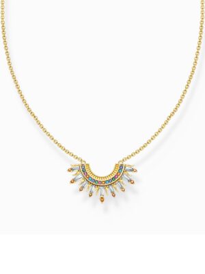 Thomas Sabo KE2203-488-7-L45V Vergulde ketting met. zonnestralen en gekleurde stenen