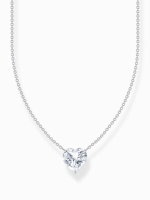 Thomas Sabo KE2211-051-14-L45V Zilveren ketting met. witte hart hanger