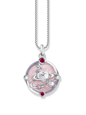 Thomas Sabo PE959-340-9 Zilveren hanger met. roze emaille
