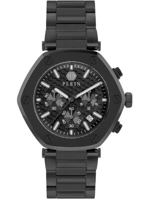 Philipp Plein PWZBA0623 Het zeshoek chronograaf unisex horloge 42 mm 5ATM