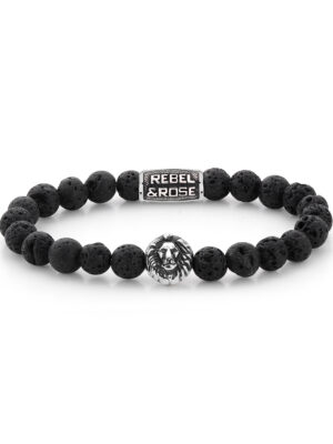 Rebel & Rose Armband Zwart Moon RR-8L021-S-L+ heren