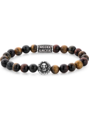 Rebel & Rose Armband Wie is er bang voor de Tiger RR-8L028-S-L+ heren