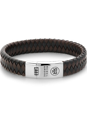 Rebel & Rose Armband Gevlochten Plat RR-L0126-S-L heren