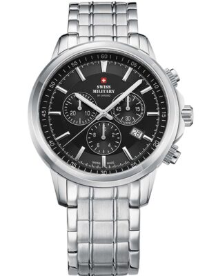 Swiss Military SM34052.01 chronograaf saffier 42 mm 10 ATM