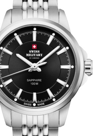 Swiss Military SM34105.01 dameshorloge klassiek saffierglas 28 mm 10ATM