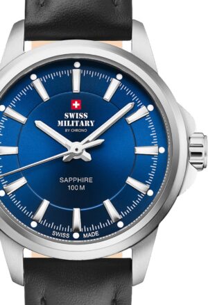 Swiss Military SM34105.10 dameshorloge klassiek saffierglas 28 mm 10ATM