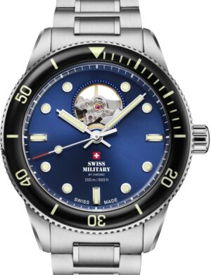 Swiss Military SMA34106.12 herenhorloge automatisch open hart duiker 42 mm 20ATM