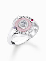 Thomas Sabo TR2447-390-9-54 Zilveren zegelring m. hart en stenen